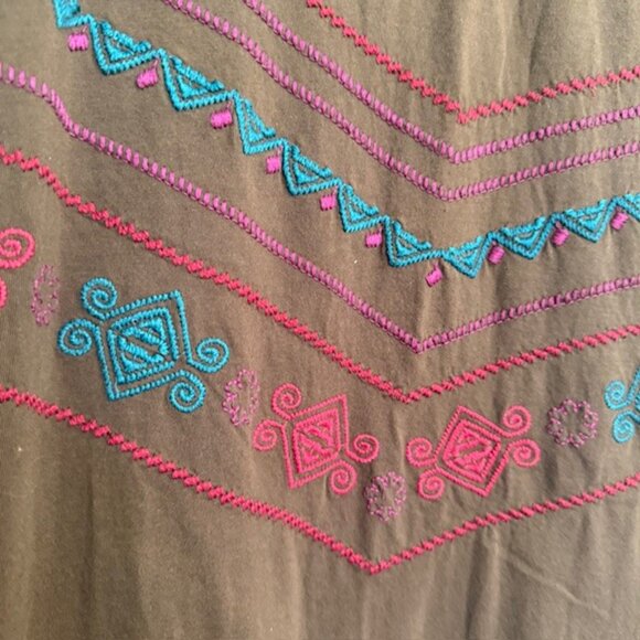 Johnny Was Los Angeles Brown Sleeveless Embroidered Boho Dress Size XL - Picture 10 of 10